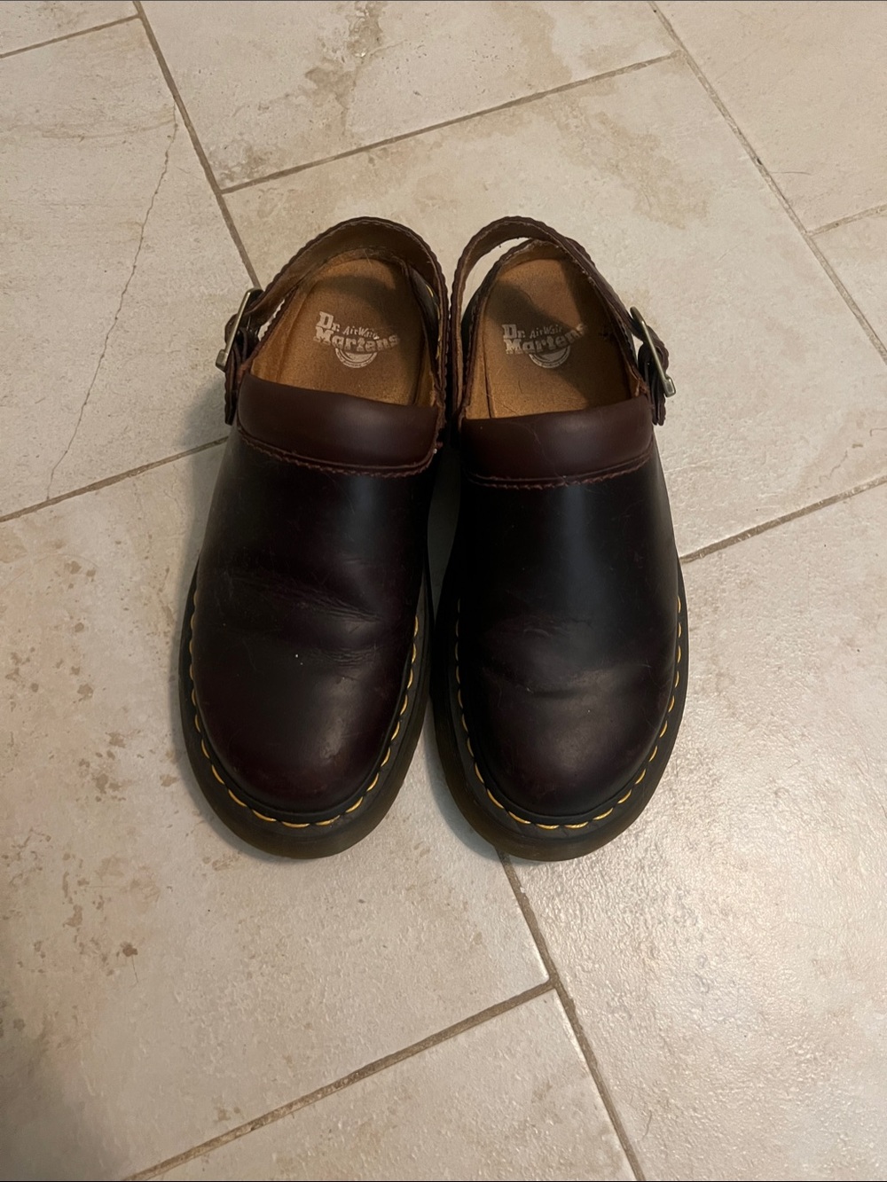 DOC MARTEN LAKETEN ATLAS LEATHER SLINGBACK PLATFORM MULES - Picture 1 of 2